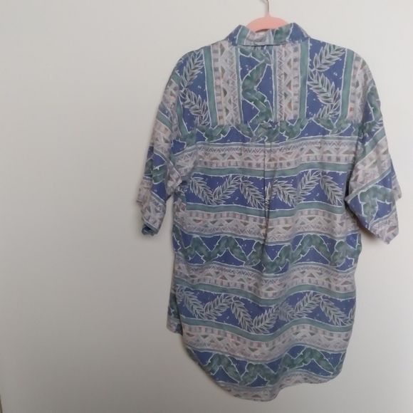 Ralph Lauren Chaps Cotton Short Sleeve Hawaiian Button Up Shirt Size Large - Picture 2 of 13